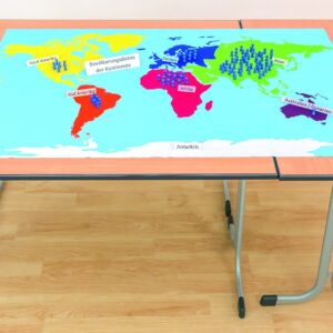 Table cloth world map