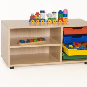 Low shelving + 1 tray bay