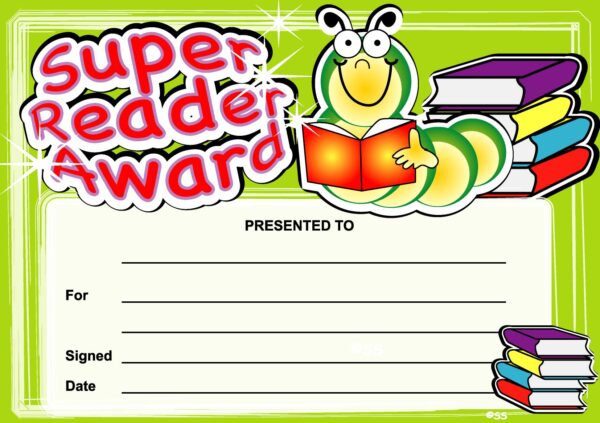 Super Reader Certificate Pk. 20