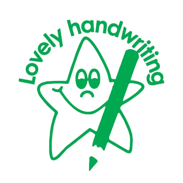 Lovely Handwriting Star Stamper Green