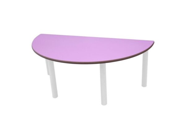Semi circular table metal legs 120cm diameter