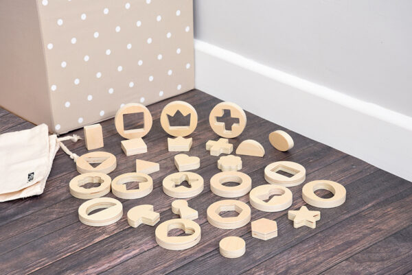 Inside Outside Wooden Shapes