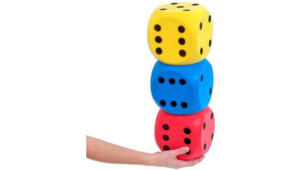 Set of 3 giant foam dice, 16cm - Image 4