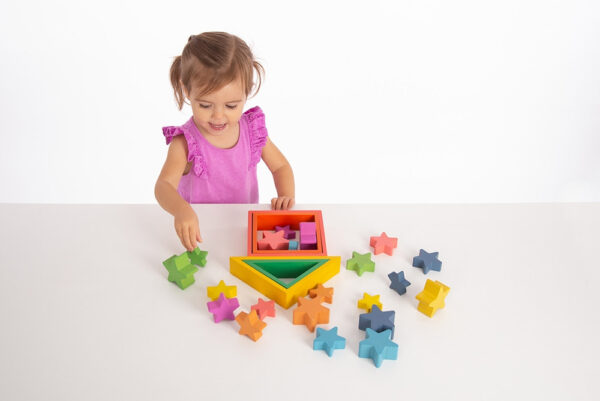 Rainbow Wooden Stars - Pk21 - Image 8
