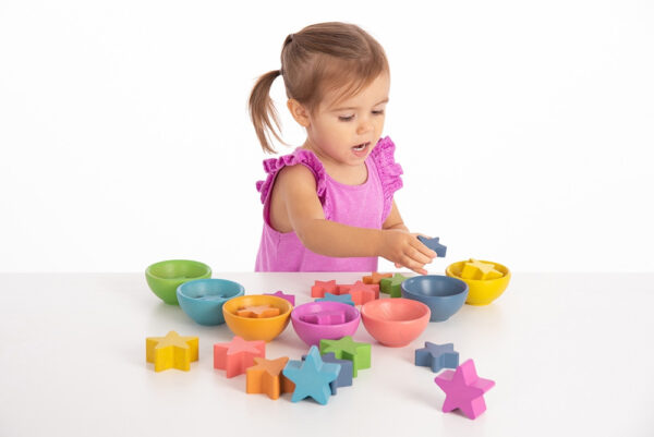 Rainbow Wooden Stars - Pk21 - Image 5