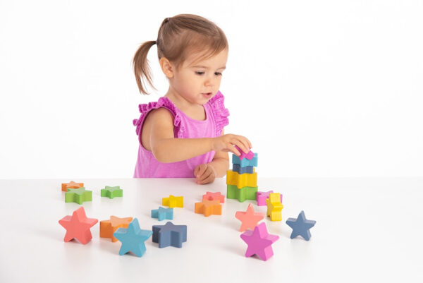 Rainbow Wooden Stars - Pk21 - Image 6