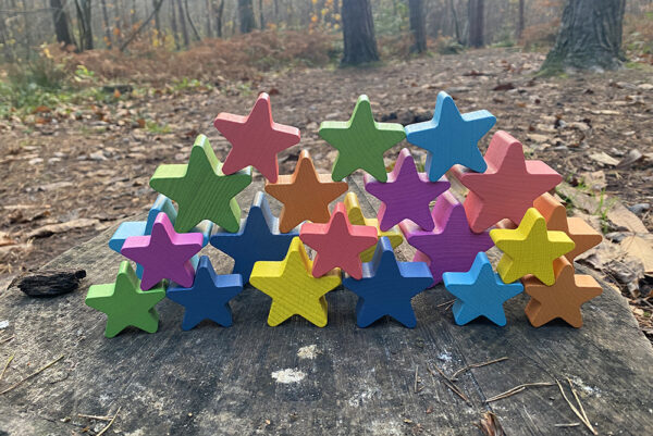 Rainbow Wooden Stars - Pk21 - Image 12