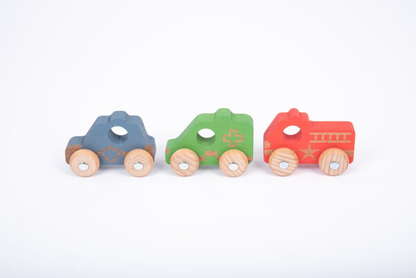 Rainbow Wooden Vehicles (Set of 12) - Image 7