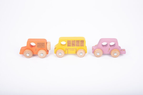 Rainbow Wooden Vehicles (Set of 12) - Image 10