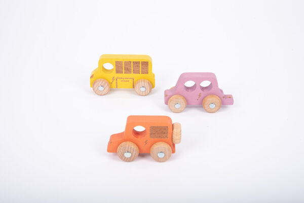 Rainbow Wooden Vehicles (Set of 12) - Image 11