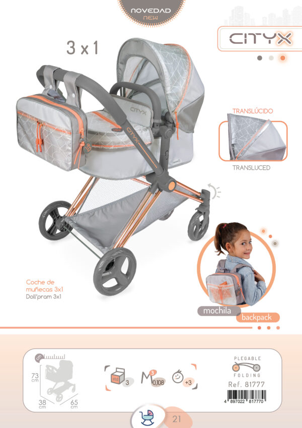 3 x 1 Pram CityX Collection - Image 9