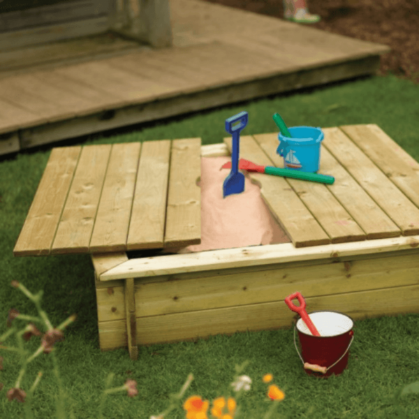 Wooden Sandbox with Lid