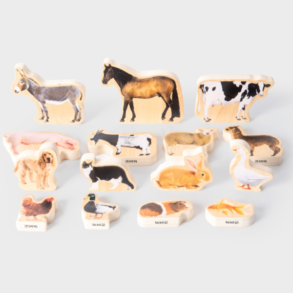 Wooden Domestic Animal Blocks Pk. 15 - Image 3