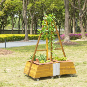 Mobile Flowerbed with triangular trellis (Set)