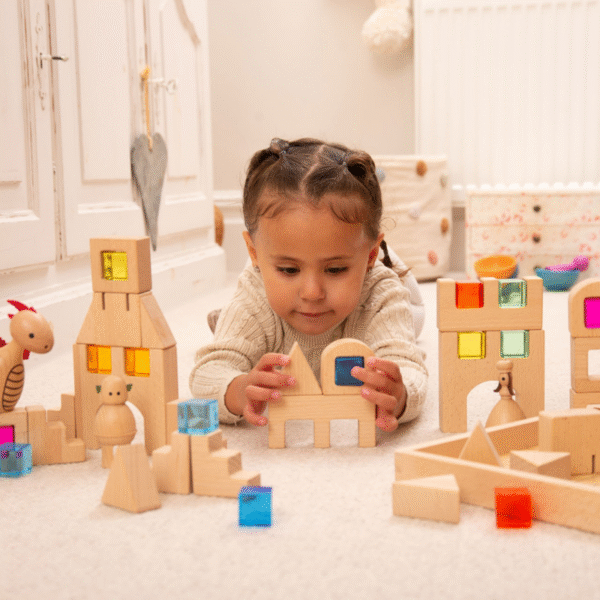 Wooden Building Gem Blocks Pk. 39 Tray Included - Image 5