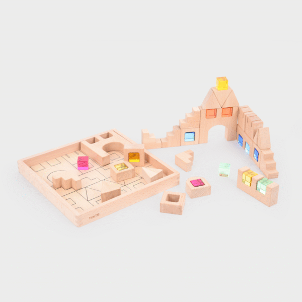 Wooden Building Gem Blocks Pk. 39 Tray Included - Image 8