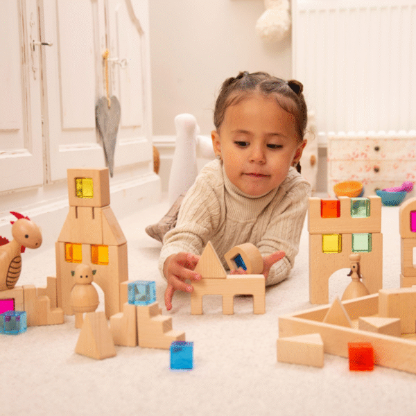 Wooden Building Gem Blocks Pk. 39 Tray Included - Image 4