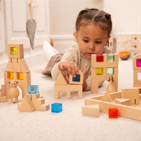 Wooden Building Gem Blocks Pk. 39 Tray Included - Image 6