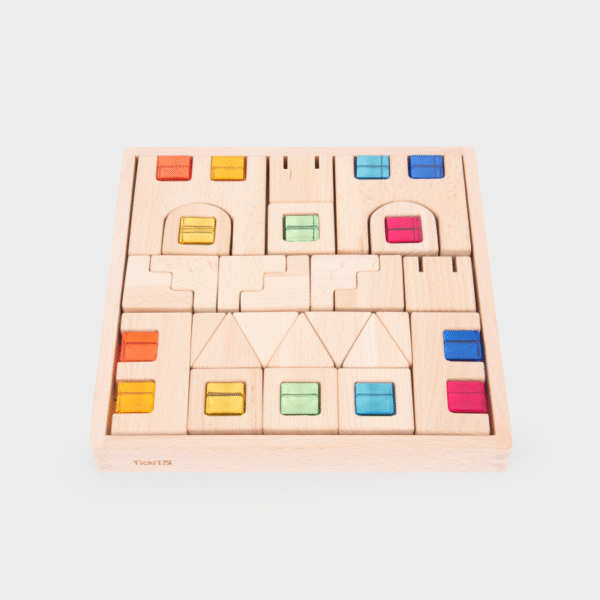 Wooden Building Gem Blocks Pk. 39 Tray Included - Image 2