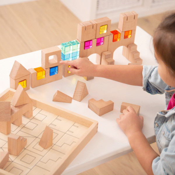 Wooden Building Gem Blocks Pk. 39 Tray Included - Image 7