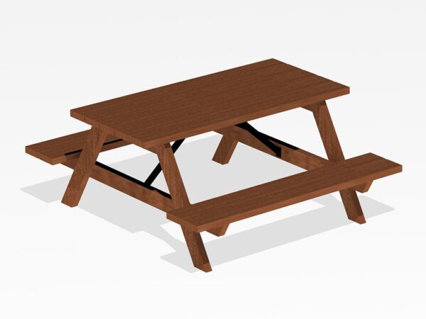 WOODEN PICNIC TABLE 1,75X1,60X0,75 m