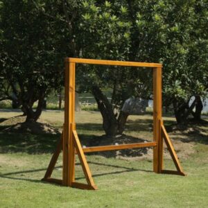 Outdoor transparent easel including stands