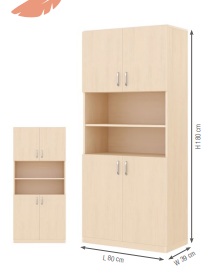 Shelf cabinet 180-80 4 doors