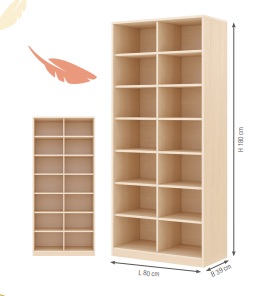 Shelf cabinet 180-80 14 compartments