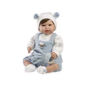 Leo – Baby Boy Doll with Blue Dungarees