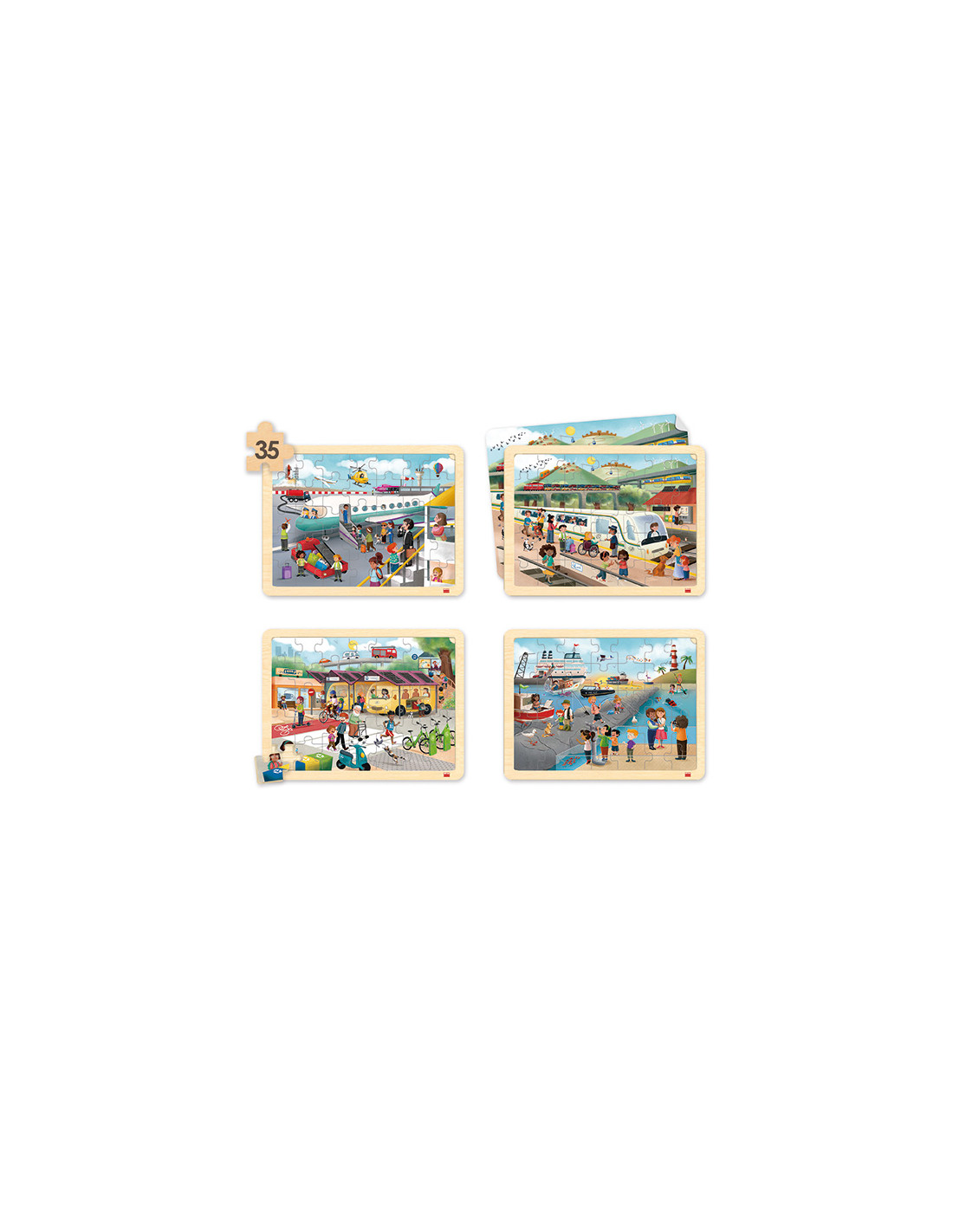 Puzzle Set - Means of Transport & Communication